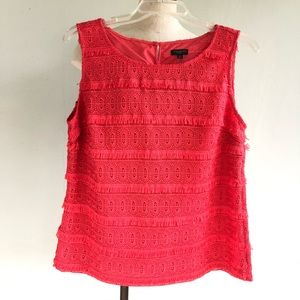 Talbots Sleeveless Fringe Top